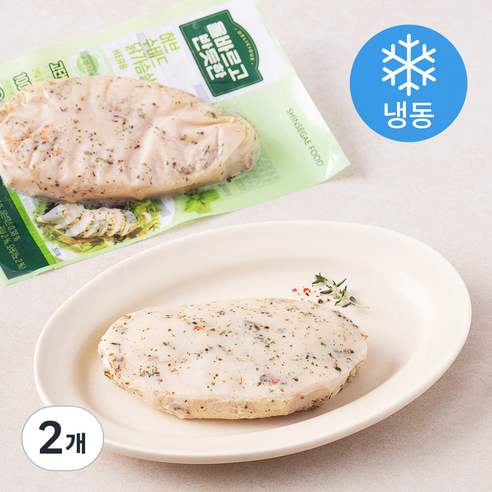 올바르고 반듯한 허브 수비드 닭가슴살 (냉동), 130g, 2개
