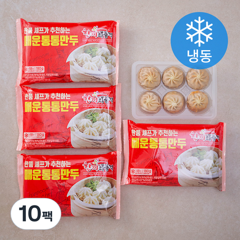 전자레인지  한품 매운통통만두(냉동), 180g, 10팩