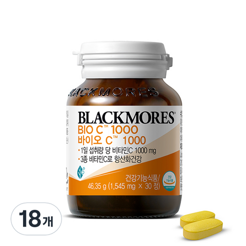블랙모어스 바이오C 1000 46.35g, 30정, 18개