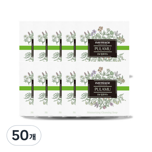에버미라클 풀라무 이엠 발효 비누, 85g, 50개