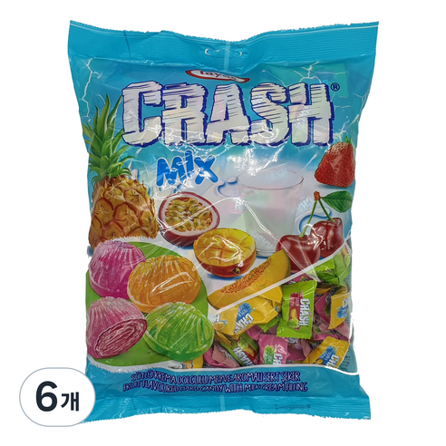 타야스 크래쉬 믹스 4가지 맛 봉지, 1kg, 6개