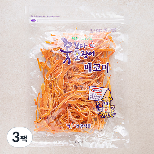 한양식품 꽃보다 오징어 매코미, 200g, 3팩