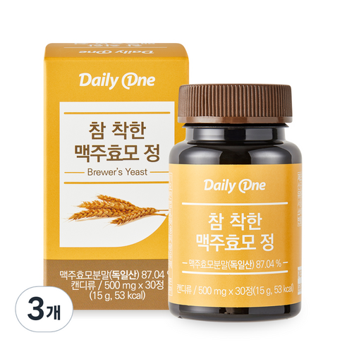 데일리원 참 착한 맥주효모 정 15g, 3개