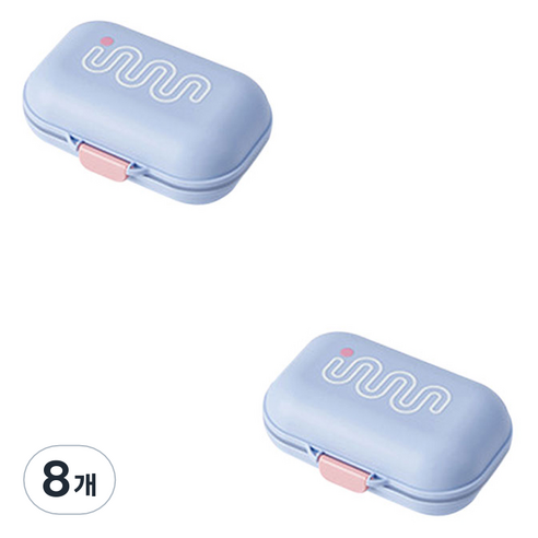 더자카 비비드톤 휴대용 비누케이스, 비비드 블루, 8개