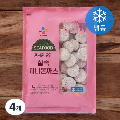 행복한요리 CJ씨푸드 실속 미니돈까스 (냉동), 1kg, 4개