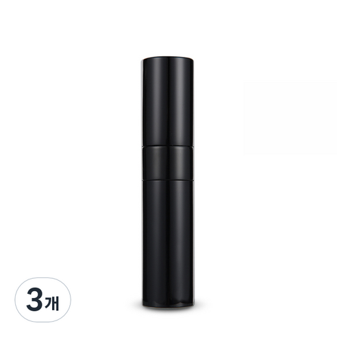 플라카 휴대용 간편한 향수 공병 8ml, 블랙, 3개