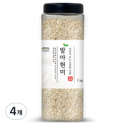 건강곡간 발아현미, 1kg, 4개