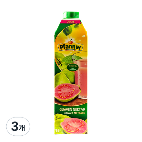 파너 구아바 음료, 1L, 3개