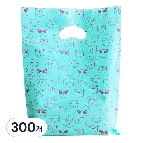 비닐 통통리본 링봉투 100p, 민트색, 300개