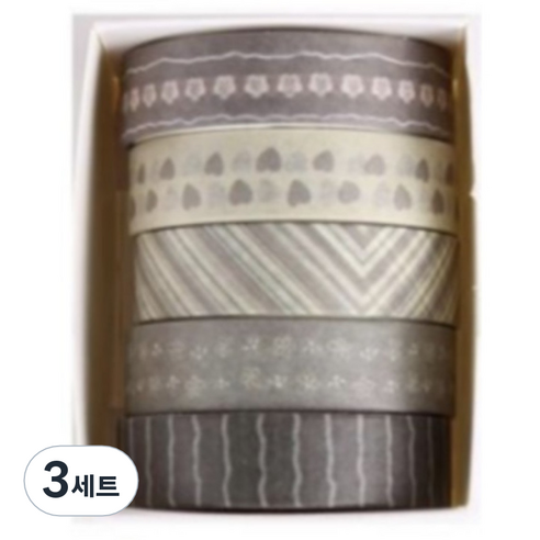 꼬까 자연 디자인 마스킹 테이프 5종 세트 11 모루스, 혼합색상, 3세트