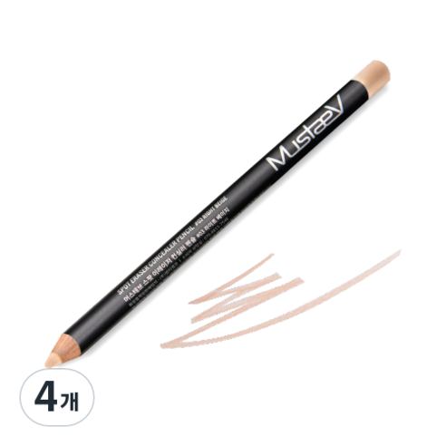 머스테브 스팟 이레이저 컨실러 펜슬 2.5g, 03호 라이트베이지, 4개