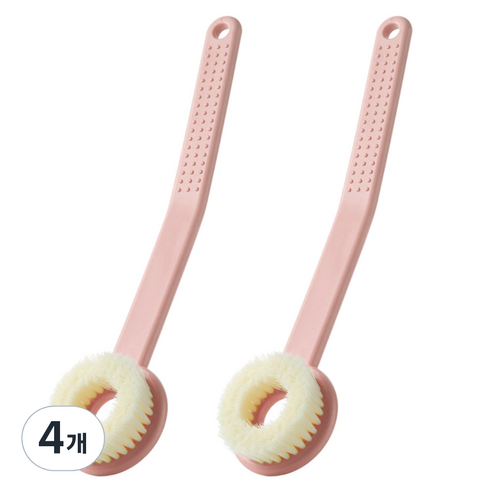 모나코올리브 등 블랙헤드 고민없이 커브드 밀착 바디브러시, 인디핑크, 1개입, 4개