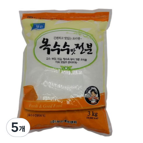 청은 옥수수맛 전분, 3kg, 5개