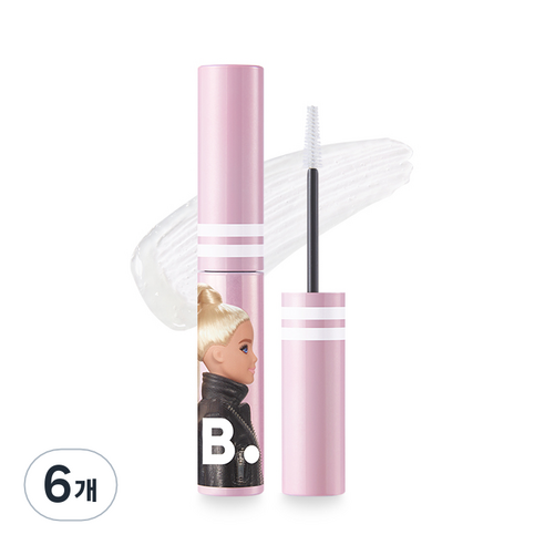 바닐라코 바비 에디션 스머지 아웃 디테일 브로우 카라 4.5g, 01 클리어 픽서, 6개