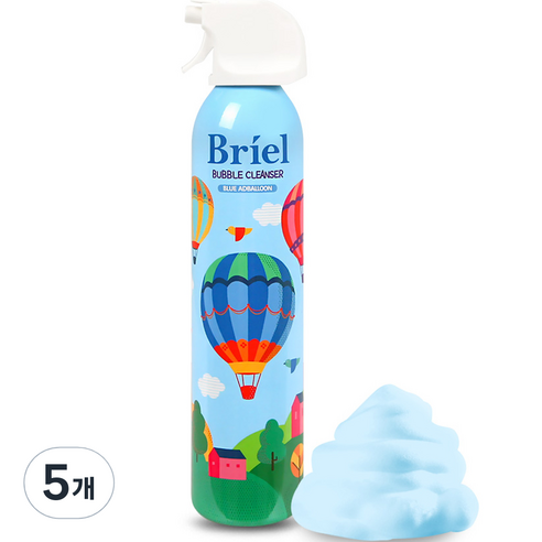 브리엘 블루 에드벌룬 버블 클렌저 누들타입 풍선껌향, 5개, 300ml