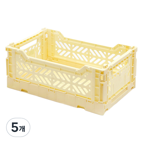 아이카사 폴딩박스, 크림, S, 5개