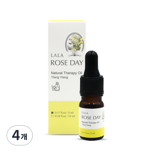 라라로즈데이 시즌2 오일 스포이드 이너퍼퓸 여성청결제 일랑일랑향, 5ml, 4개