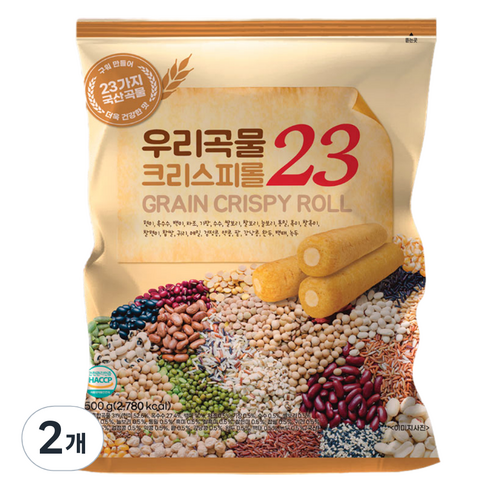 우리곡물 크리스피롤 23, 2개, 500g