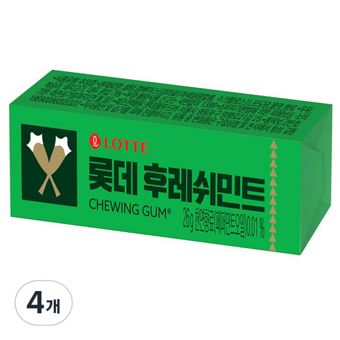 롯데제과 후레쉬 민트 껌, 26g, 30개 엑스트라스피아민트