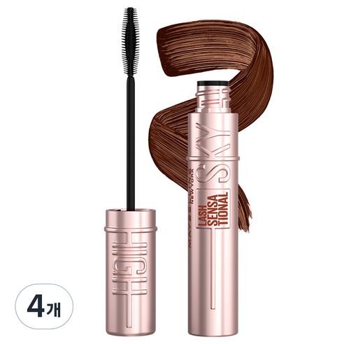 메이블린 스카이 하이 마스카라 8.6ml, 쿨 브라운, 4개