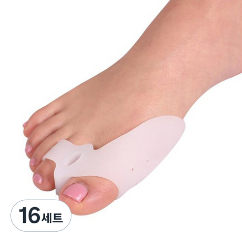미카엘그라운드 실리콘 엄지발가락 링 양발착용 화이트, 16세트