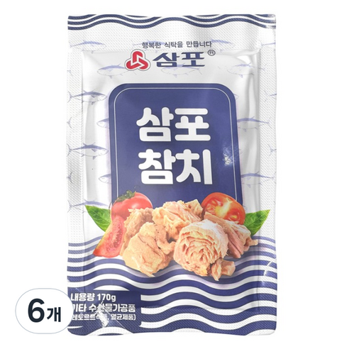 삼포 살코기 참치, 170g, 6개