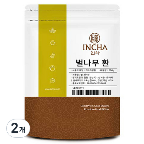 인차 벌나무 환, 2개, 200g