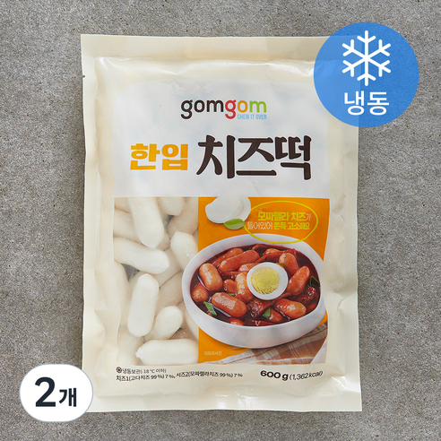 곰곰 한입 치즈떡 (냉동), 600g, 2개