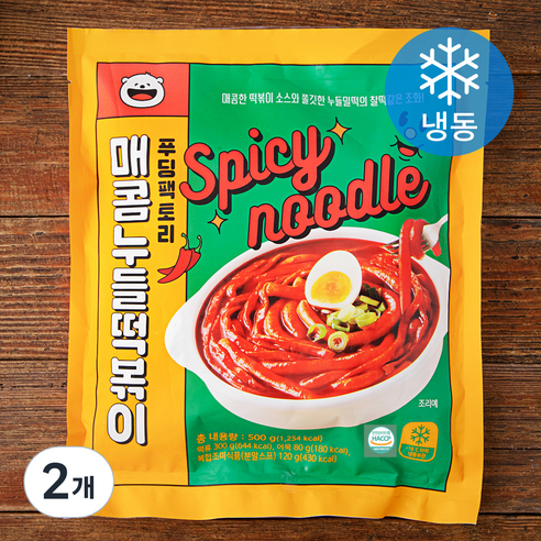 푸딩팩토리 매콤 누들떡볶이 (냉동), 500g, 2개