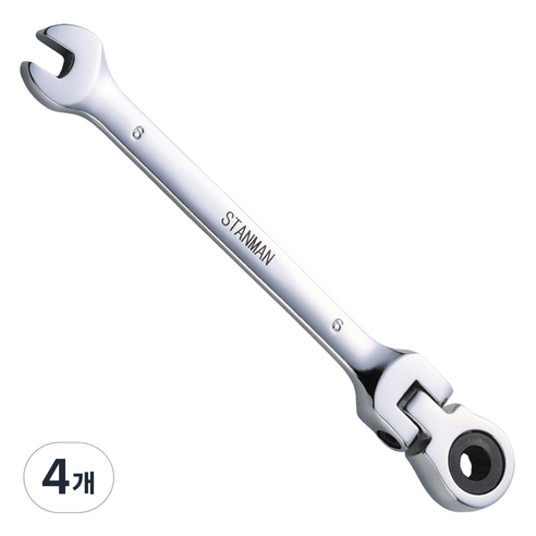 스탠맨 플렉시블 라쳇 렌치 스패너 6mm, 4개