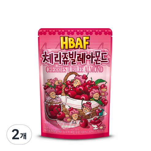 바프 체리쥬빌레 아몬드, 120g, 2개
