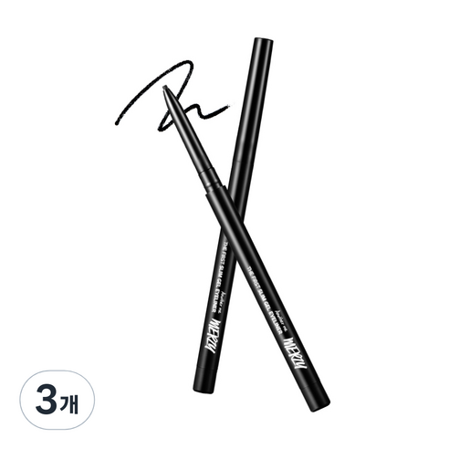 머지 더 퍼스트 슬림 젤 아이라이너 0.05g, GS1 BLACK ONYX 블랙 오닉스, 3개