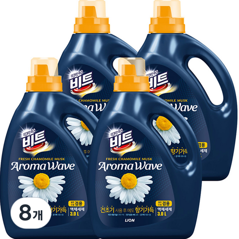 비트 아로마 웨이브 액상세제 본품 카모마일, 8개, 3L