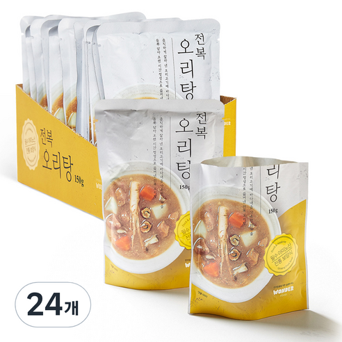 원더푸드 반려동물용 탕 150g, 전복  + 오리 혼합맛, 24개