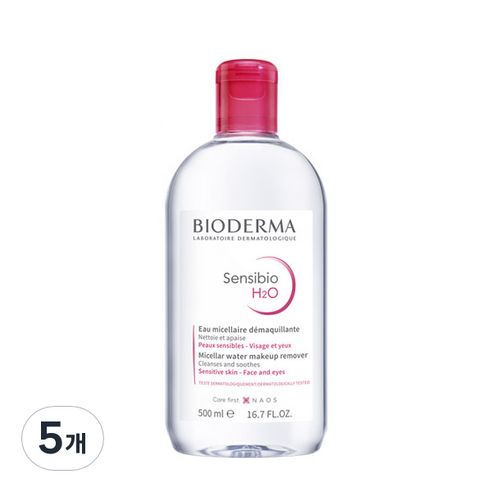 바이오더마 센시비오 H2O 클렌징워터, 500ml, 5개