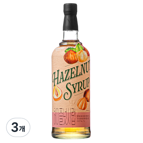 탐사 헤이즐넛시럽, 1L, 3개