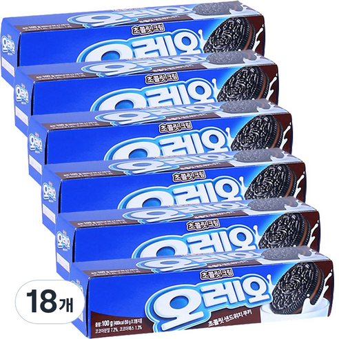 크래프트 오레오 초콜릿 크림 쿠키, 100g, 18개