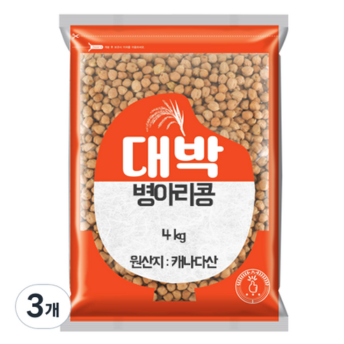 대박 병아리콩, 4kg, 3개