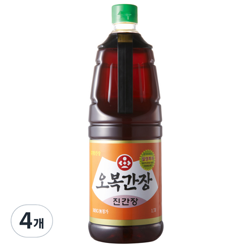 오복식품 오복간장 진간장, 1.7L, 4개