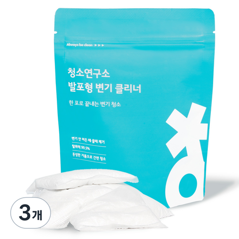 청소연구소 발포형 세정제 변기 클리너 5p, 200g, 3개