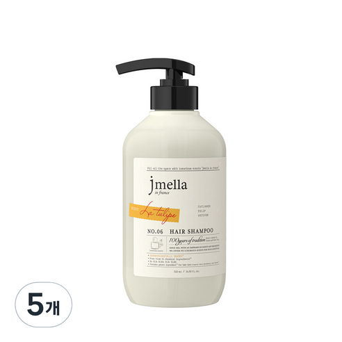 제이멜라 인 프랑스 라 튤립 헤어 샴푸, 500ml, 5개