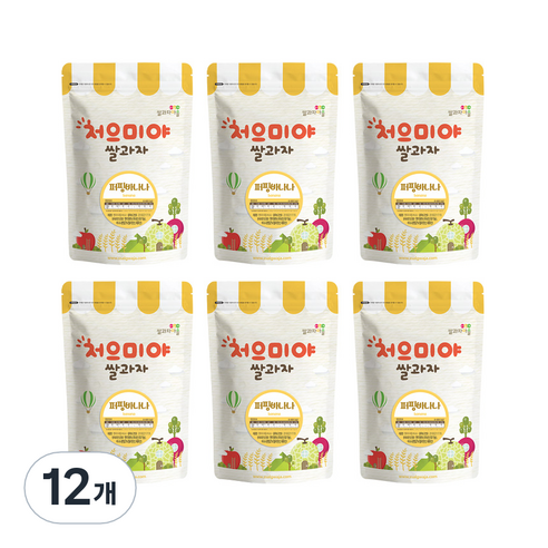 쌀과자마을 처으미야 퍼핑 과자, 바나나, 12개, 50g