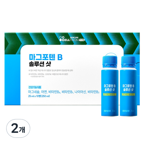 이너랩 셀트리온 이너랩 마그포텐 B 솔루션 샷, 10회분, 25ml, 2개