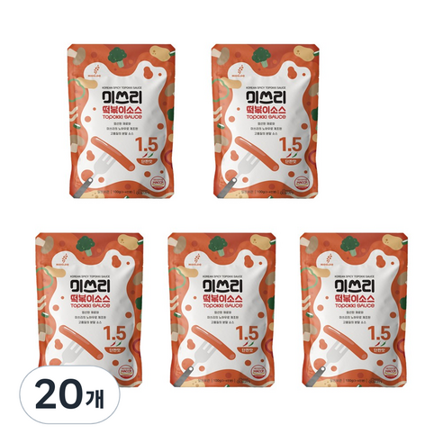 미쓰리 떡볶이 소스 1.5 단짠맛, 100g, 20개
