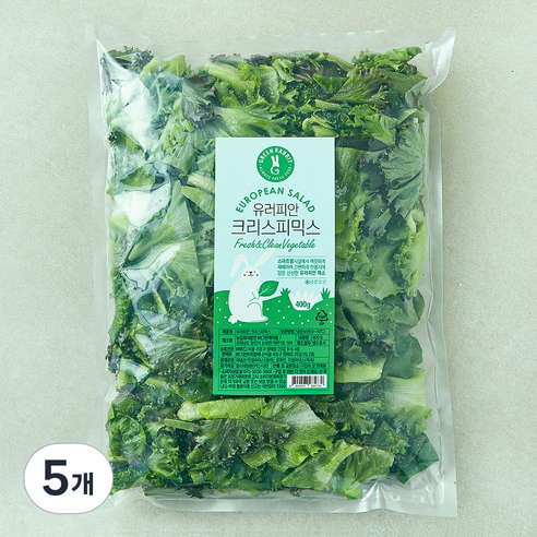그린래빗 유러피안 크리스피믹스 샐러드, 400g, 5개