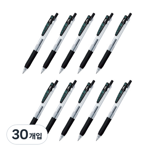 사라사 클립 중성펜 JJS15 0.4mm, 블랙, 30개입