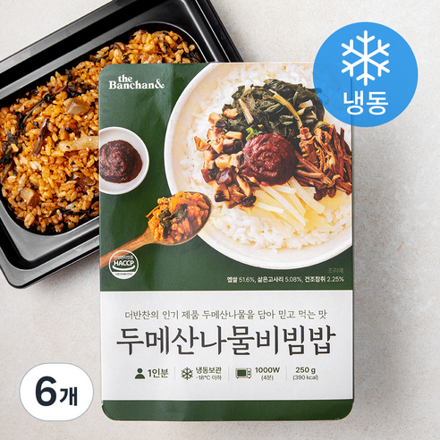 더반찬 두메산나물비빔밥 (냉동), 250g, 6개