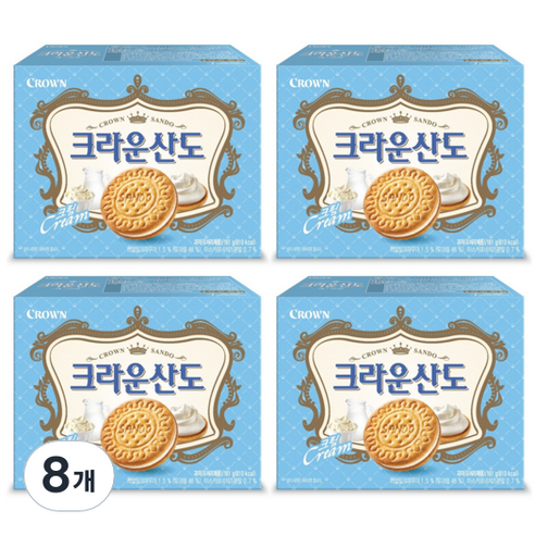 크라운 산도 크림, 161g, 8개