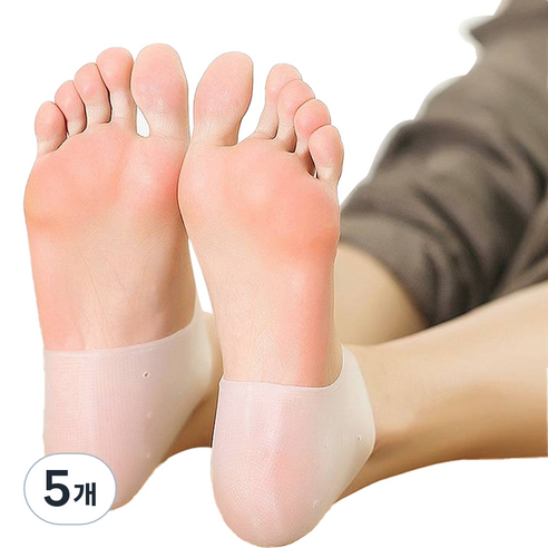 정월나나 발뒷꿈치 실리콘 보호 숨구멍 패드 화이트, 2개입, 5개
