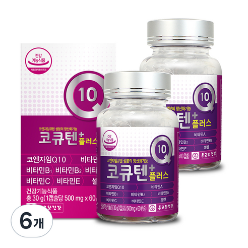 종근당건강 코큐텐 플러스, 60정, 6개